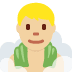 man in steamy room: medium-light skin tone 🧖🏼‍♂️ Discord emoji — free static PNG download
