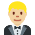 man in tuxedo: medium-light skin tone 🤵🏼‍♂️ Discord emoji — free static PNG download
