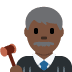 man judge: dark skin tone 👨🏿‍⚖️ Discord emoji - free download