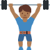 man lifting weights: medium-dark skin tone 🏋🏾‍♂️ Discord emoji — free static PNG download