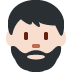 man: light skin tone, beard 🧔🏻‍♂️ Discord emoji — free static PNG download