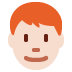 man: light skin tone, red hair 👨🏻‍🦰 Discord emoji — free static PNG download