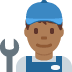 man mechanic: medium-dark skin tone 👨🏾‍🔧 Discord emoji - free download