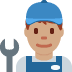 man mechanic: medium skin tone 👨🏽‍🔧 Discord emoji - free download