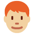 man: medium-light skin tone, red hair 👨🏼‍🦰 Discord emoji — free static PNG download