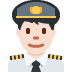 man pilot: light skin tone 👨🏻‍✈️ Discord emoji — free static PNG download