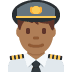 man pilot: medium-dark skin tone 👨🏾‍✈️ Discord emoji — free static PNG download