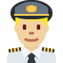 man pilot: medium-light skin tone 👨🏼‍✈️ Discord emoji — free static PNG download