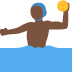 man playing water polo: dark skin tone 🤽🏿‍♂️ Discord emoji — free static PNG download
