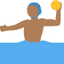 man playing water polo: medium-dark skin tone 🤽🏾‍♂️ Discord emoji — free static PNG download