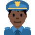 man police officer: dark skin tone 👮🏿‍♂️ Discord emoji — free static PNG download