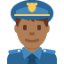 man police officer: medium-dark skin tone 👮🏾‍♂️ Discord emoji — free static PNG download
