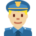 man police officer: medium-light skin tone 👮🏼‍♂️ Discord emoji — free static PNG download