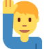 man raising hand 🙋‍♂️ Discord emoji — free static PNG download