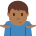 man shrugging: medium-dark skin tone 🤷🏾‍♂️ Discord emoji — free static PNG download