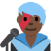 man singer: dark skin tone 👨🏿‍🎤 Discord emoji — free static PNG download