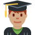 man student: medium skin tone 👨🏽‍🎓 Discord emoji — free static PNG download