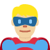 man superhero: medium-light skin tone 🦸🏼‍♂️ Discord emoji — free static PNG download