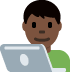 man technologist: dark skin tone 👨🏿‍💻 Discord emoji — free static PNG download