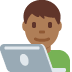 man technologist: medium-dark skin tone 👨🏾‍💻 Discord emoji — free static PNG download