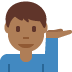 man tipping hand: medium-dark skin tone 💁🏾‍♂️ Discord emoji — free static PNG download