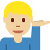 man tipping hand: medium-light skin tone 💁🏼‍♂️ Discord emoji — free static PNG download