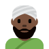 man wearing turban: dark skin tone 👳🏿‍♂️ Discord emoji — free static PNG download
