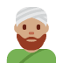 man wearing turban: medium skin tone 👳🏽‍♂️ Discord emoji — free static PNG download