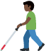 man with white cane: dark skin tone 👨🏿‍🦯 Discord emoji — free static PNG download