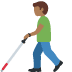 man with white cane: medium-dark skin tone 👨🏾‍🦯 Discord emoji — free static PNG download