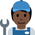 mechanic: dark skin tone 🧑🏿‍🔧 Discord emoji - free download
