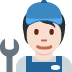 mechanic: light skin tone 🧑🏻‍🔧 Discord emoji - free download