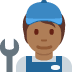 mechanic: medium-dark skin tone 🧑🏾‍🔧 Discord emoji - free download