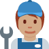 mechanic: medium skin tone 🧑🏽‍🔧 Discord emoji - free download