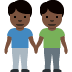 men holding hands: dark skin tone 👬🏿 Discord emoji — free static PNG download