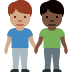 men holding hands: medium skin tone, dark skin tone 👨🏽‍🤝‍👨🏿 Discord emoji — free static PNG download