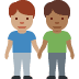 men holding hands: medium skin tone, medium-dark skin tone 👨🏽‍🤝‍👨🏾 Discord emoji — free static PNG download