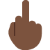 middle finger: dark skin tone 🖕🏿 Discord emoji — free static PNG download