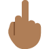 middle finger: medium-dark skin tone 🖕🏾 Discord emoji — free static PNG download