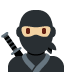 ninja: medium-light skin tone 🥷🏼 Discord emoji — free static PNG download