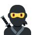 ninja 🥷 Discord emoji — free static PNG download