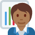 office worker: medium-dark skin tone 🧑🏾‍💼 Discord emoji — free static PNG download