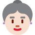 old woman: light skin tone 👵🏻 Discord emoji — free static PNG download