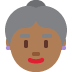 old woman: medium-dark skin tone 👵🏾 Discord emoji — free static PNG download