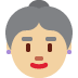 old woman: medium-light skin tone 👵🏼 Discord emoji — free static PNG download