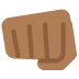 oncoming fist: medium-dark skin tone 👊🏾 Discord emoji — free static PNG download