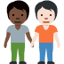 people holding hands: dark skin tone, light skin tone 🧑🏿‍🤝‍🧑🏻 Discord emoji — free static PNG download