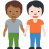 people holding hands: medium-dark skin tone, light skin tone 🧑🏾‍🤝‍🧑🏻 Discord emoji — free static PNG download