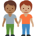 people holding hands: medium-dark skin tone, medium skin tone 🧑🏾‍🤝‍🧑🏽 Discord emoji — free static PNG download