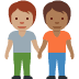 people holding hands: medium skin tone, medium-dark skin tone 🧑🏽‍🤝‍🧑🏾 Discord emoji — free static PNG download